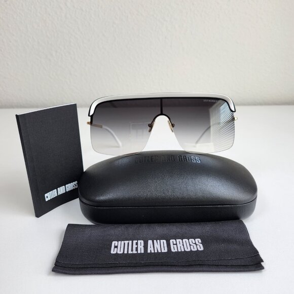 CUTLER AND GROSS CG1328S 002 WOMEN\'S BLACK/WHITE SUNGLASSES main image 6